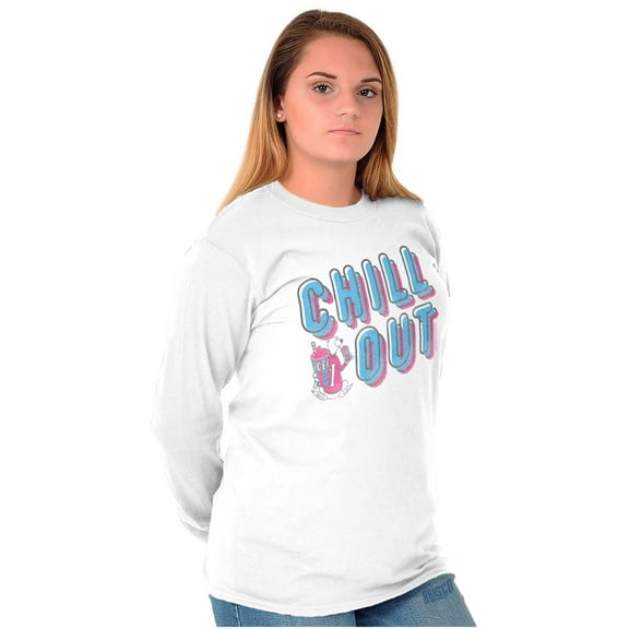 Chill Out Vintage 80s Icee Logo Long Sleeve TShirt Men Women Brisco Brands M