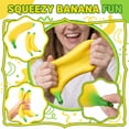 thumbnail image 2 of Banana Squishy Toy with Slow Rising Stretchy Design, 2-Pack, Yellow and Green, for Kids and Adults, Relaxation Squeeze Toy, 2 of 9
