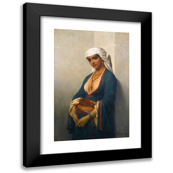 Émile Vernet-Lecomte 11x14 Black Modern Framed Museum Art Print Titled - The Faithful (1866)