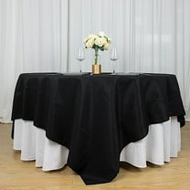 Balsa Circle 90x90 inch Black Premium Square Polyester Tablecloth Party Events Tableware Decorations Supplies