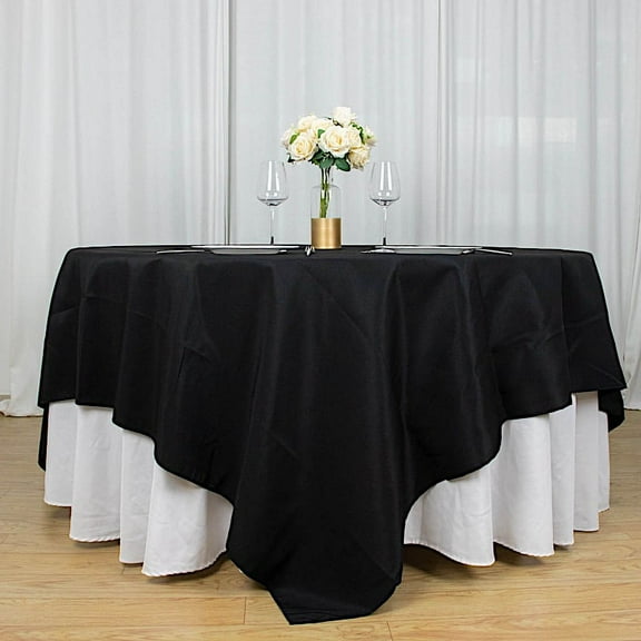 Balsa Circle 90x90 inch Ivory Premium Square Polyester Tablecloth Party Events Tableware Decorations Supplies