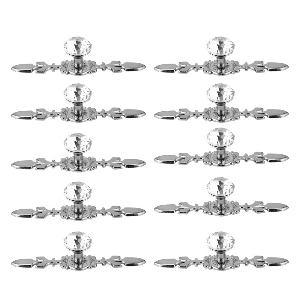 10pcs Diamond Cut Clear Crystal Glass Door Knob For Bedroom 10pcs Diamond Cut Clear Crystal Glass Door Knob For Bedroom Furniture Decor