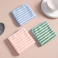 thumbnail image 4 of SLYNSHome 5 Pack Thickened Dishwashing Cloth,Wave Pattern Highly Absorbent Household Kitchen Cleaning Rag, Oil Removing Dishcloth Set,25*25cm, 4 of 8