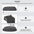 thumbnail image 4 of BSHTI 69.49" Convertible Futon Sofa Bed with Drop Down Cup Holders, 5-Position Adjustable Backrest, Side Storage Pocket, Removable Arm Cushions for Small Space, White, 4 of 13