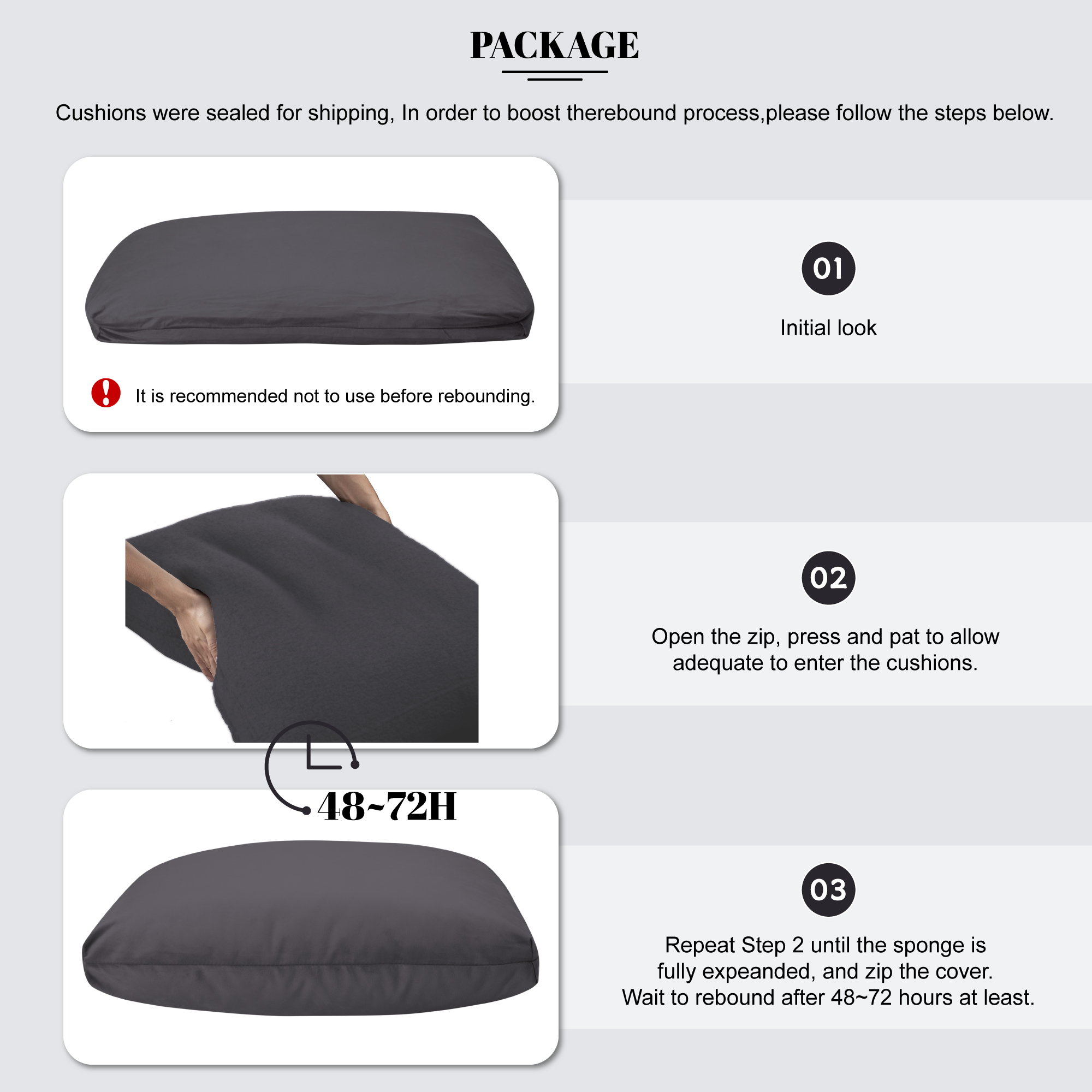 BSHTI 63.39" Futon Sofa Bed, 5-Position Convertible, Black photo 3