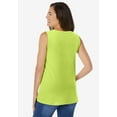 thumbnail image 2 of Woman Within Plus Size Perfect Sleeveless Shirred V-Neck Tunic, 2 of 3