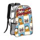 thumbnail image 1 of Gato Gruñón Mochila transparente temática, resistente y duradera, bolsa see-through para trabajo, deporte, universidad y viaje, 31 × 43 cm, 1 of 6