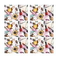 thumbnail image 2 of MKHERT Girly Watercolor Cosmetics Perfumes Lipstick Nail Polish Brush Placemats Table Mats for Dining Room Kitchen Table Decoration 12x18 inch,Set of 6, 2 of 4