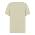 thumbnail image 4 of Pxiakgy Short Sleeve T Shirts for Women V Neck Button Down Tops with Pocket Loose Fit Blouse for Daily Wear Henley Summer Tops Casual Button Down Shirts Loose Fitted Gradient Tees Fashion Beige L, 4 of 5