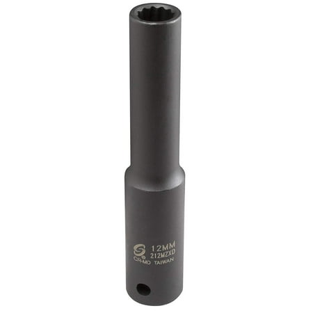 Sunex 212mzxd 1/2-Inch Drive 12-mm 12-Point Extra Deep Impact Socket, Forged from the finest chrome molybdenum alloy steel-the best choice for.., By Sunex (Best Impact Sockets For The Money)