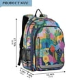 thumbnail image 2 of FORMRS Unisex School Backpack 17" Student Travel Bag with Laptop Compartment, Art Plants, 2 of 7
