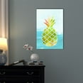 thumbnail image 2 of wall26 - Canvas Wall Art - Watercolor Style Pineapple on Abstract Sea Background - Giclee Print Gallery Wrap Modern Home Art | Ready to Hang - 16x24 inches, 2 of 3