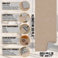 thumbnail image 6 of Ottomanson Hallway Runner Rug 2'7" x 10' Non-Slip Stain-Resistant Custom Size Carpet for Kitchen, Beige, 6 of 14