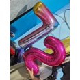 thumbnail image 5 of Globos de aluminio rosa número 2 de 32 pulgadas, decoración digital para fiestas de cumpleaños (globo rosa número 2), 5 of 5