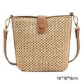 thumbnail image 2 of GASTROPOD Straw Beach Bags for Women Rattan Purse Summer Straw Cross-Body Bag Raffia Handbag Purses Shoulder Bag Small Bucket Bag, 2 of 7