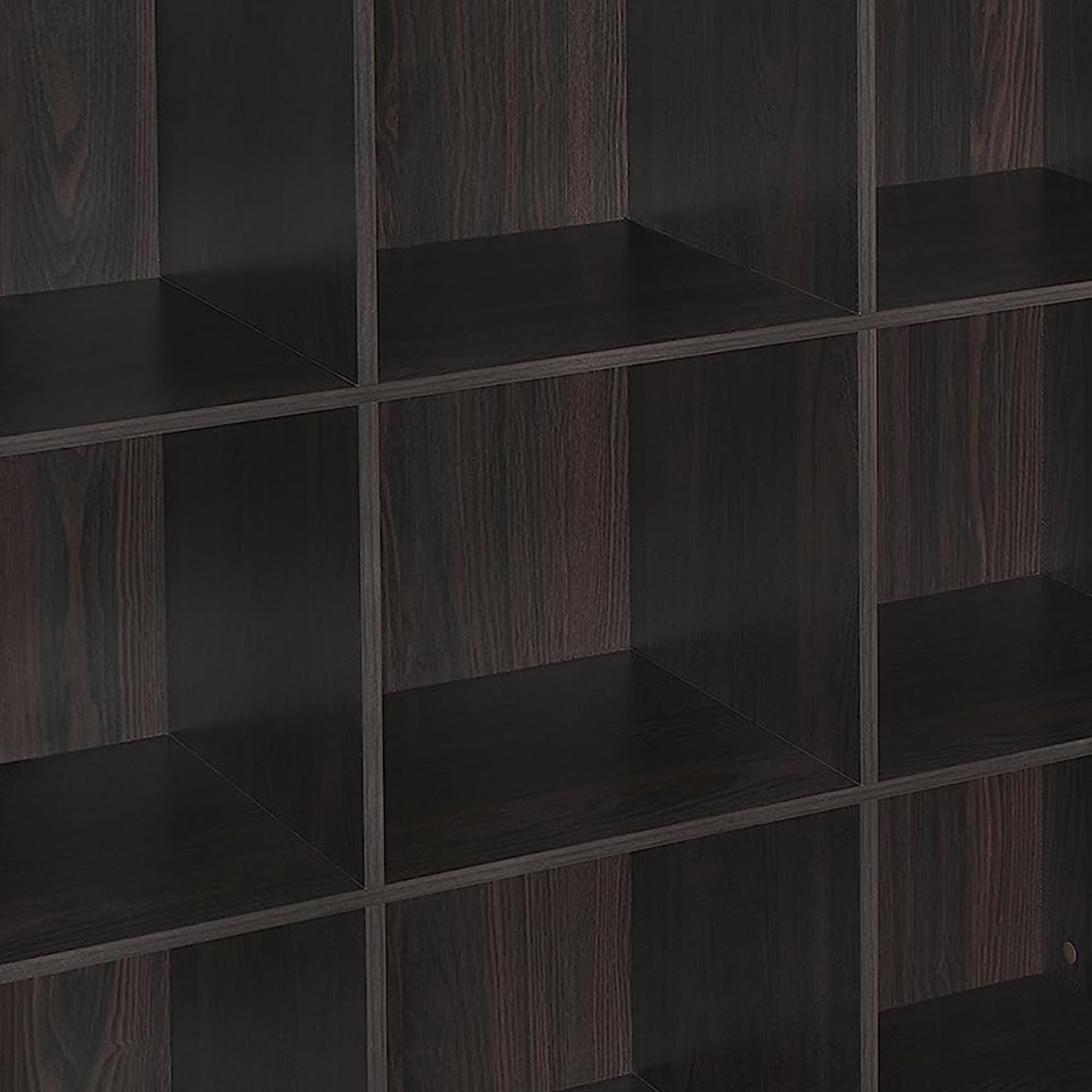 ClosetMaid 9 Cube Storage Shelf Bookshelf Organizer with Back Panel, Black