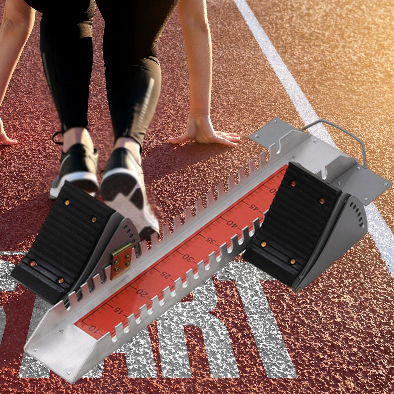 Wswqop Multifunctional Starting Block Adjustable Compact AntiSlip Track and Field Block