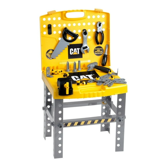 Theo Klein Cat® Toy Tool Shop, établi pliable avec accessoires