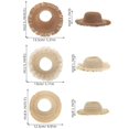 thumbnail image 2 of 3pcs Mini Woven Hats: Hand-Woven Mini Hats for Dolls - Miniature Open Top Caps for DIY Craft Props Small Pets Dollhouse Bottle Topper Photo Prop, 2 of 3