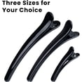 thumbnail image 4 of 6 PCS Black Sectioning Hair Clips for Styling, Plastic Hairdresser Clips for Hair, Non-Slip & No Trace Duckbill Hair Clips of All Hair Types, Professional Hair Clips for Women Girls Salon(4.9 CM), 4 of 5