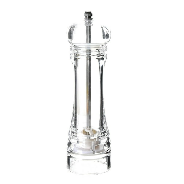 WEUVEB Molino Manual Transparente Para Pimienta Y Sal Con Agarre Cómodo Para Cocina