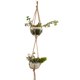 thumbnail image 1 of Billuyoard Macramé Vintage para plantas, colgador para interiores y exteriores, maceta, cesta, cuerda de yute Jardín y Patio marrón 2 capas 122cm, 1 of 6