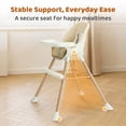 thumbnail image 5 of PEXMOR 5 in 1 Convertible Baby High Chair, Easy Clean with Removable Double Tray, 5-Point Harness, Beige, 5 of 8