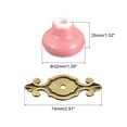 thumbnail image 2 of Uxcell 32x26mm Vintage Ceramic Drawer Knobs Pulls for Dresser Bronze/Pink 6 Pack, 2 of 6