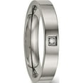 thumbnail image 5 of Titanium Polished With Cz 4mm Flat Comfort Fit Band (Size 12) Made In China tb468-12, 5 of 5