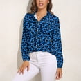 thumbnail image 3 of Blue Aesthetic Leopard Print Long Sleeve Blouse Woman Streetwear Casual Shirts Summer Oversize Woman Streetwear Clothing Birthday Present, 3 of 7