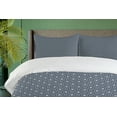 thumbnail image 4 of Ambesonne Japanese Duvet Cover Sets, Floral Checked Tile, 2-King, Dark Blue Grey, 4 of 7