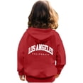 thumbnail image 5 of Vividxx Hoodies For Girls Long Sleeve Letter Print Hooded Sweatshirts Kids Soft Zip Up Hoodie With Pocket Fashion Clothing 5-6 Years, 5 of 7