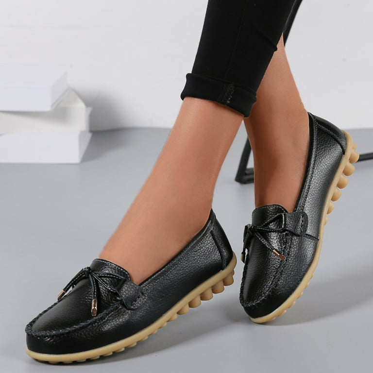 Dropship New Women Flats Comfortable Loafers Shoes Woman Breathable Leather  Lace-up Sneakers Women Fashion Black Soft Casual Shoes Female to Sell  Online at a Lower Price