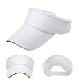 thumbnail image 2 of Homme Femme Été Visière Soleil Chapeau Uni Casquette WH, 2 of 5