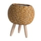 thumbnail image 1 of Maceta de madera tejida con patas para plantas, estilo rústico Pelota Marrón Claro, 1 of 9