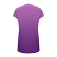 thumbnail image 5 of LOVZFMLL Summer Dresses for Women Casual Loose T-Shirt Shift Dress V Neck Cap Short Sleeve Solid Basic Daily Outfits Purple B S, 5 of 5
