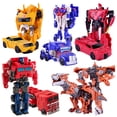 thumbnail image 2 of Juguetes de transformación, coche, regalo de cumpleaños para niños, modelos de acción, 2 en 1, coche metamórfico de un solo paso, dinosaurio, juguetes educativos para niños, 2 of 4