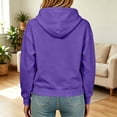 thumbnail image 4 of Oversized Hoodies for Women Long Sleeve Comfy Cute Fall Sweatshirts Plus Size Hooded Sweatshirt Plain Pullover Hoodie Purple XL, 4 of 4