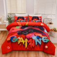 thumbnail image 2 of NTBED Red Queen Gaming Comforter Sets for Boys Kids Bedding Sets Colorful Games Console Gamer Quilt Set, 2 of 9