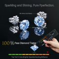 thumbnail image 6 of Titanium Moissanite Stud Earrings for Women |Brilliant Round Cut D Color VVS1 Clarity, Simulated Diamond Studs, Everyday Studs, 6 of 7