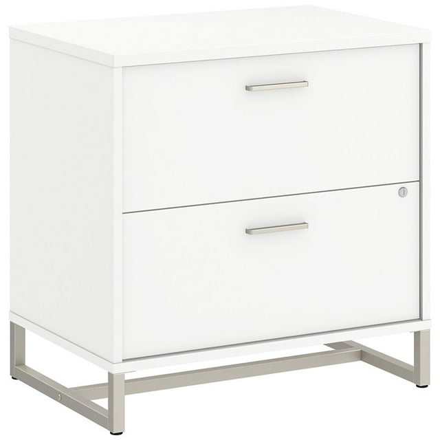 Method Classeur Latéral 2 Tiroirs en Blanc - Bois Manufacturé