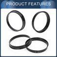 thumbnail image 5 of Unique Bargains Hub Centric Rings, 64.1mm ID 67.1mm OD  Car Wheel Hubrings ABS Plastic Black, 4pcs, 5 of 7