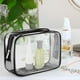 thumbnail image 1 of Neceser impermeable Yinane Bolsa de cosméticos transparente portátil multipropósito reutilizable negro, 1 of 8