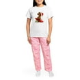 thumbnail image 4 of CafePress - Dachshund Christmas Women's Light Pajamas - Women's Short Sleeve Print T-Shirt and Pants Light Cotton Pajama Set, 4 of 7