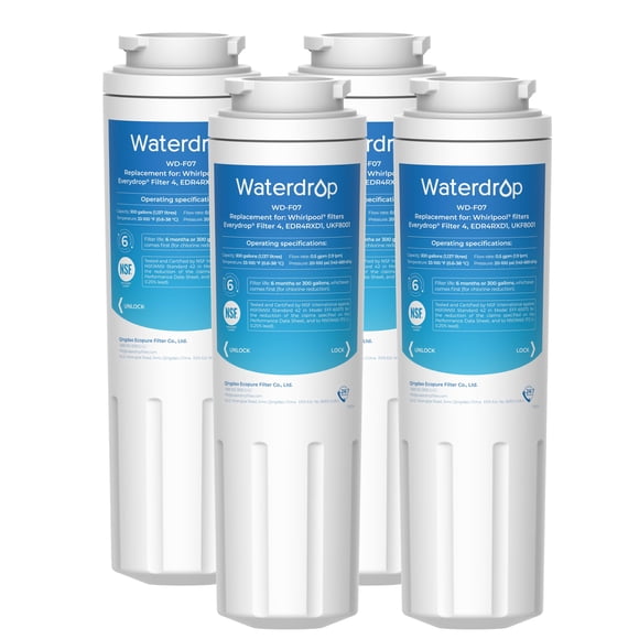 Waterdrop UKF8001 Refrigerator Water Filter, Compatible with Whirlpool UKF8001AXX-750, Maytag UKF8001P, UKF8001AXX-200, 4396395, 469006, EveryDrop Fi