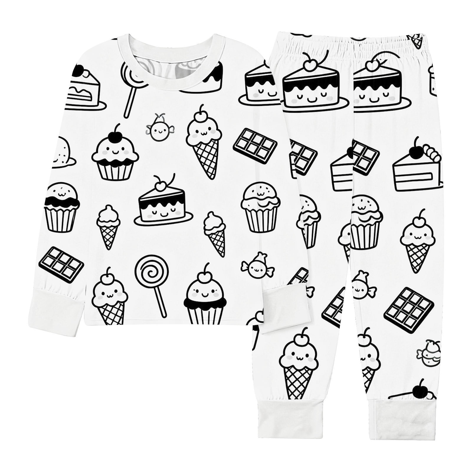 Owordtank Kids DIY Colorable Pants Set Boys Girls Hand Painted T Shirts and Pants Sets Funny Cartoon Coloring 2 Piece Outfits