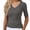 Gray, variant on Women's Elbow Sleeve V Neck T-Shirt 2026 Trendy Casual Slim Fit Comfy Summer Tops Classic Ruched Side Tees Solid Color Pullover Underwear Hot Weather Basic Activewear Blue L