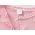 thumbnail image 5 of Trikvn Girls Shrug Sweaters Long Sleeve Cropped Bolero Jacket Cute Bow Embroidered Knit Button Down Cardigan Coat Outerwear for Wedding Party Dress Toddler Kids Wear, 5 of 7