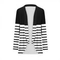 thumbnail image 7 of Dasayo Fall Tops for Women Trendy Black Long Sleeve Open Front Lightweight Striped Cardigans Women's Sweatshirt L, 7 of 7
