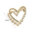 thumbnail image 5 of Eoperou Women Brooch Faux Pearl Rhinestone Decor Heart Shape Stainless Anti-slip Wear-resistant Coat Collar Hat Scarf Decoration Clothes Pin Garment Jewelry, 5 of 8